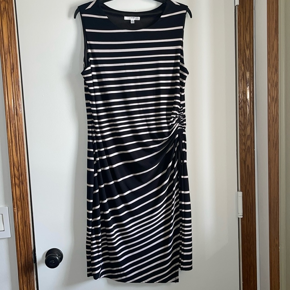Studio One NY black and white striped dress Size L